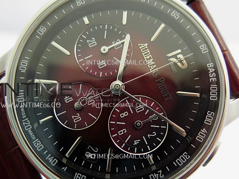 Code 11.59 Chrono 26393 SS APSF 1:1 Best Edition Red Dial On Red Leather Strap Super Clone SA4401